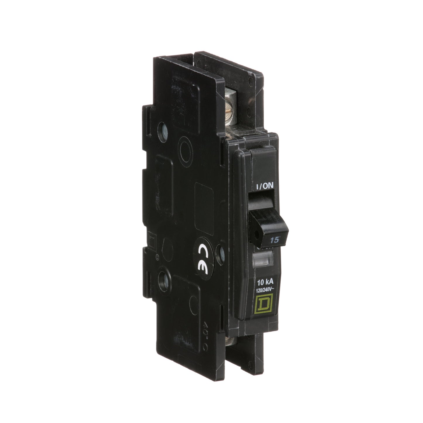 Square D QOU115 Circuit Breaker | 120/240V 15A 1P 10kA@120V Bolt-On QOU Series
