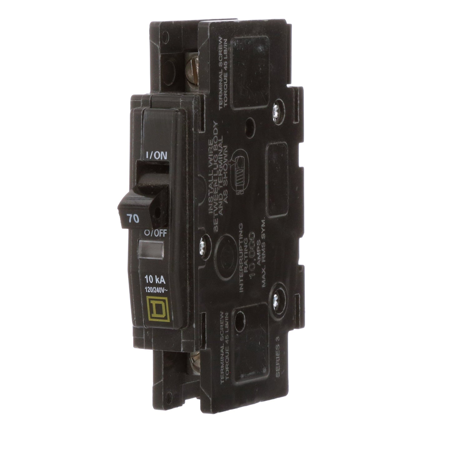 Square D QOU170 Circuit Breaker | 120/240V 70A 1P 10kA@120V Unit Mount QOU Series