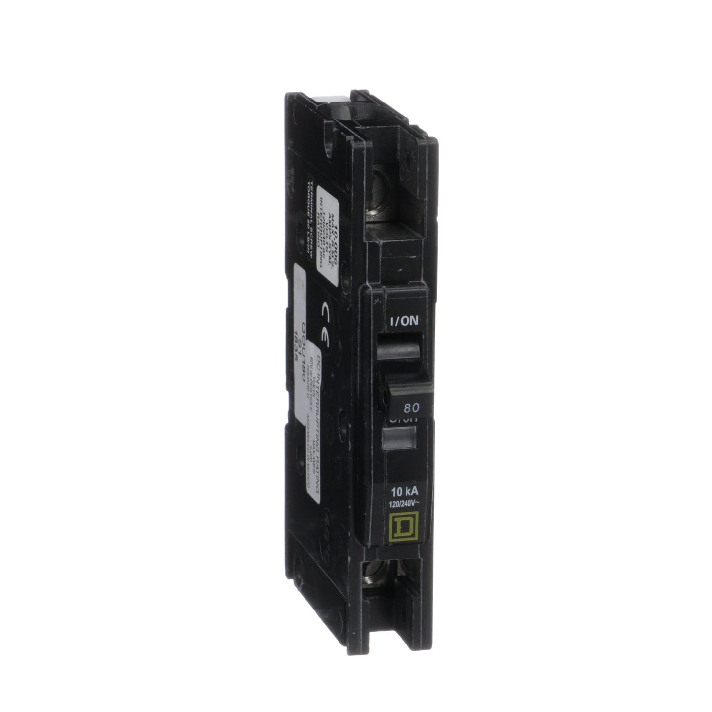 QOU180 - Square D Bolt-On 80 Amp 1 Pole Circuit Breaker - Essential Electric Supply