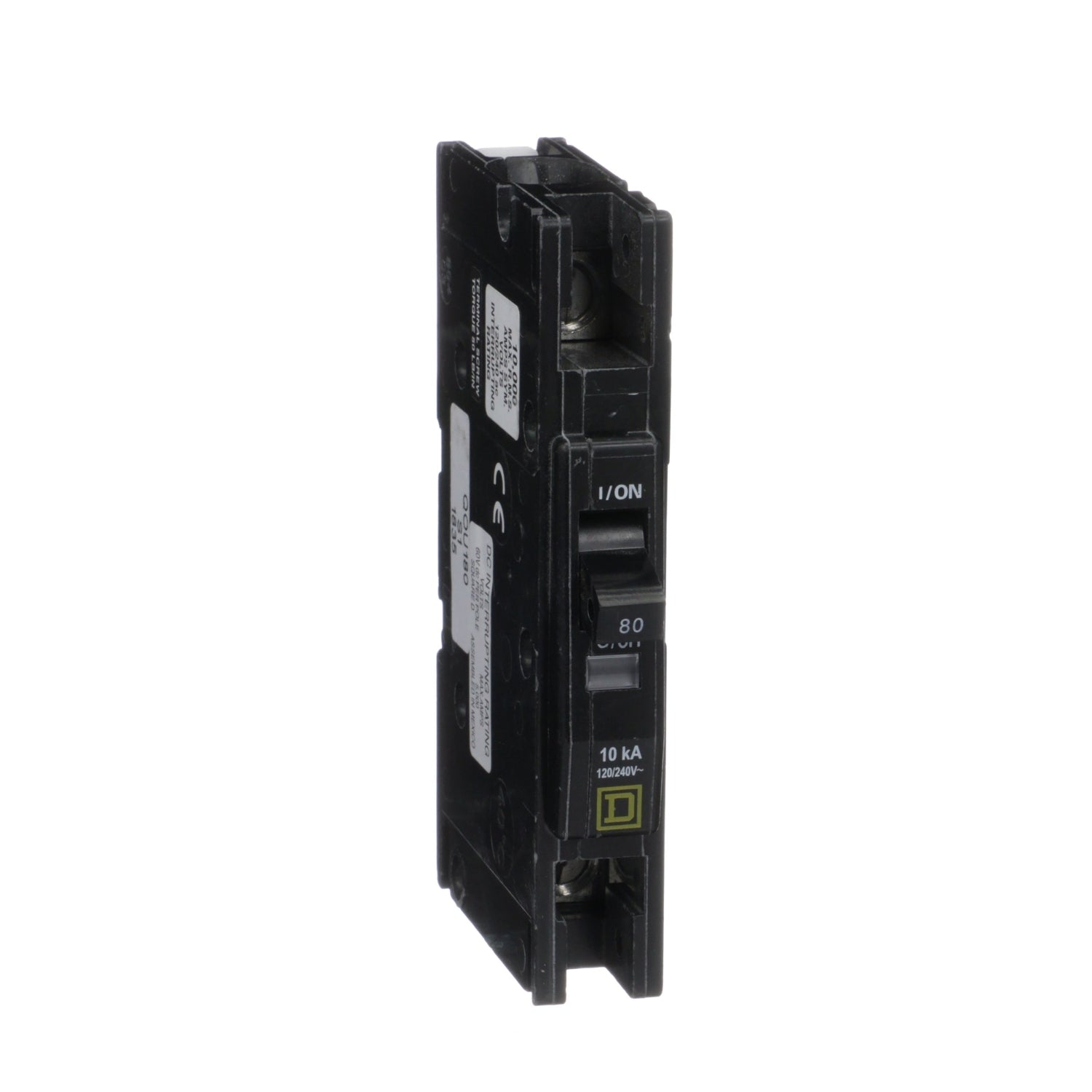 QOU180 - Square D Bolt-On 80 Amp 1 Pole Circuit Breaker - Essential Electric Supply