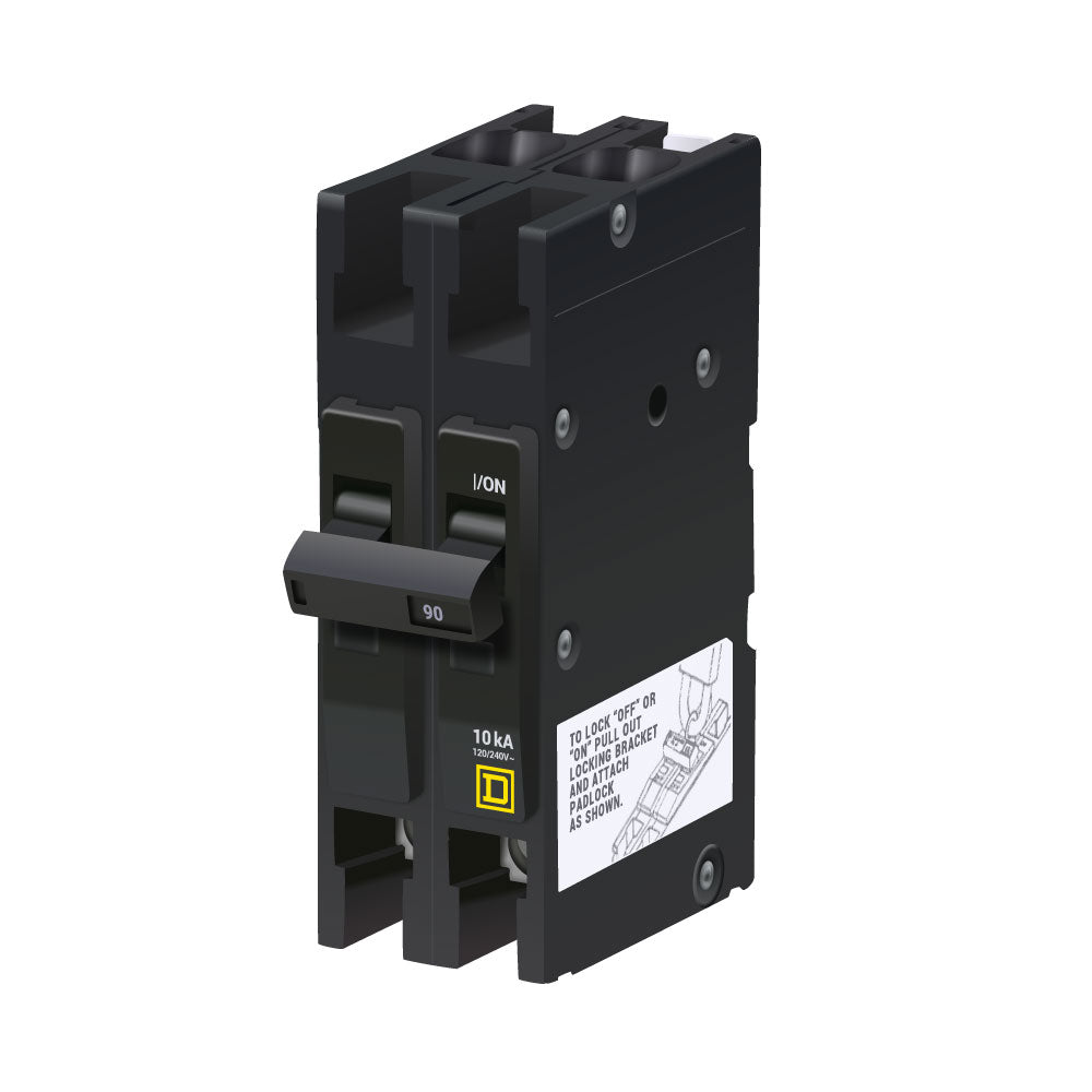 Square D QOU290 Circuit Breaker | 240V 90A 2P 10kA@240V Unit Mount QOU Series