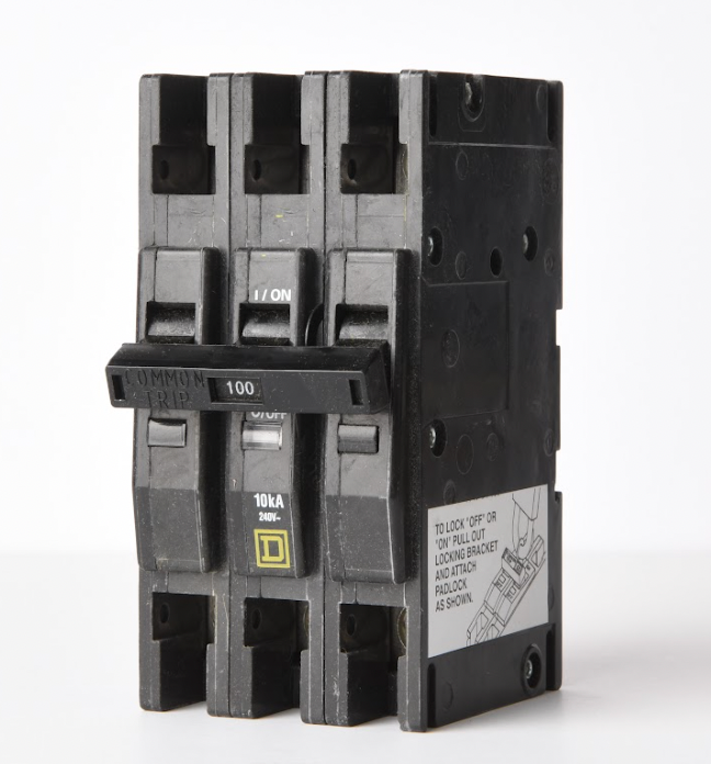 Square D QOU3100 Circuit Breaker | 240V 100A 3P 10kA@240V Unit Mount QOU Series