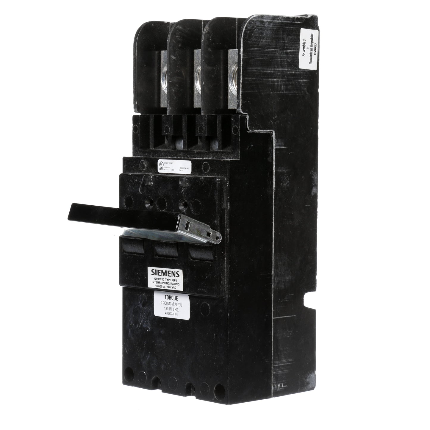 Siemens QPJ3200 Circuit Breaker | 240V 200A 3P 10kA@240V Bolt-On Q Series