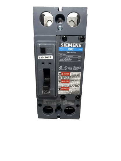 QR22B125 - Siemens Bolt-On 240V 125A 2 pole circuit breaker 10kA@240V - Essential Electric Supply