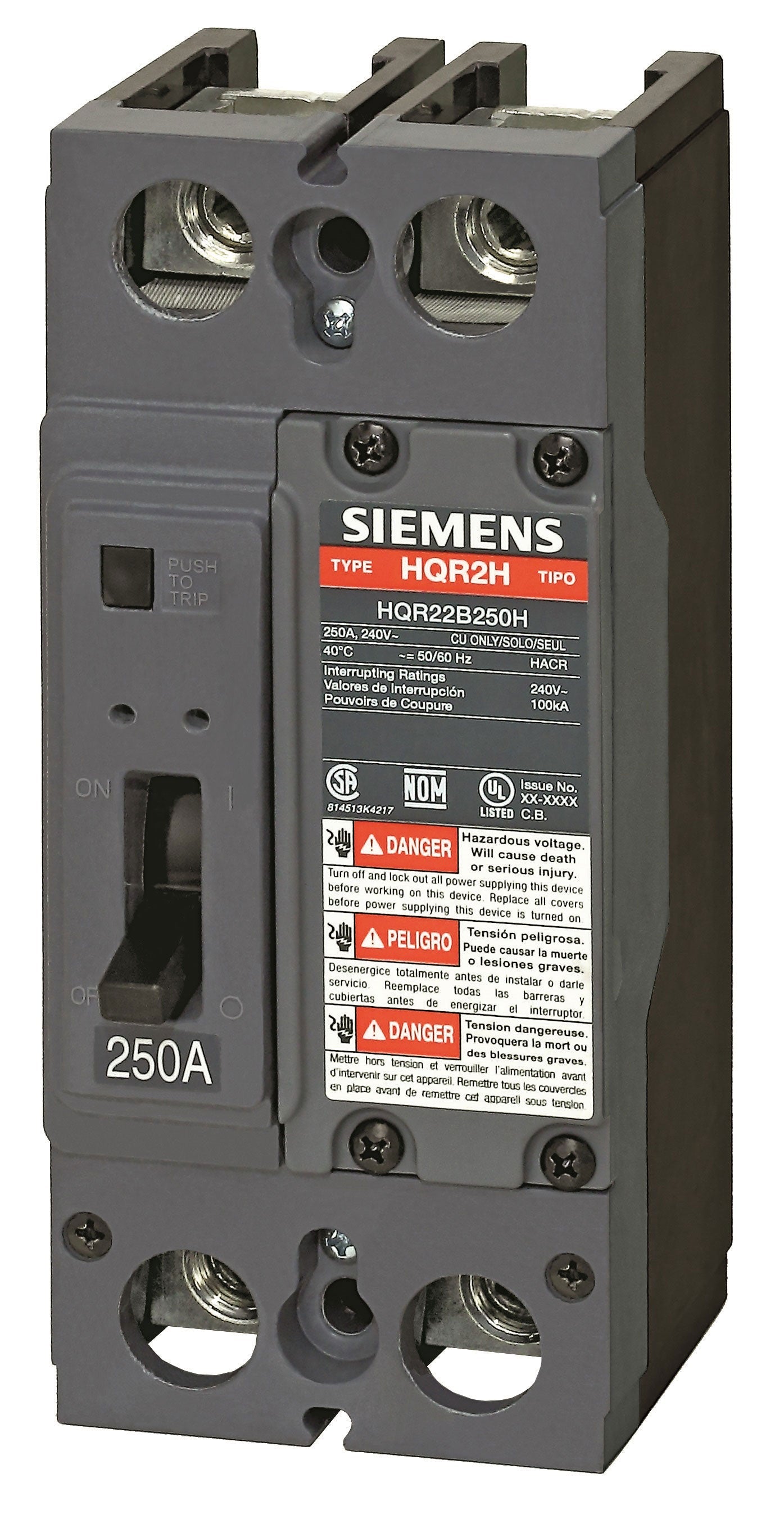 Siemens QR22B200L Circuit Breaker | 240V 200A 2P 10kA@240V Feed-Thru QR Series