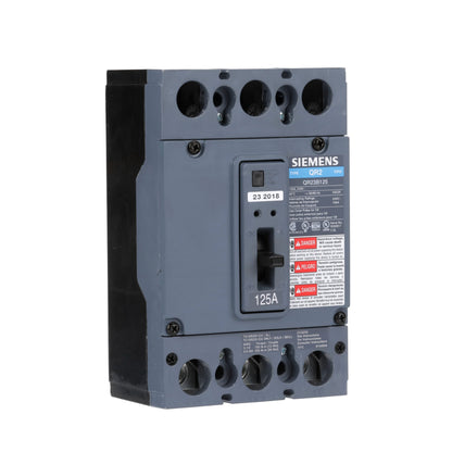 Siemens QR23B125 Circuit Breaker | 240V 125A 3P 10kA@240V Bolt-On QR Series