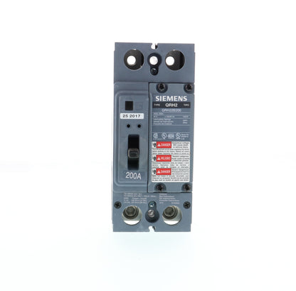 Siemens QRH22B200 Circuit Breaker | 240V 200A 2P 25kA@240V Bolt-On QR Series