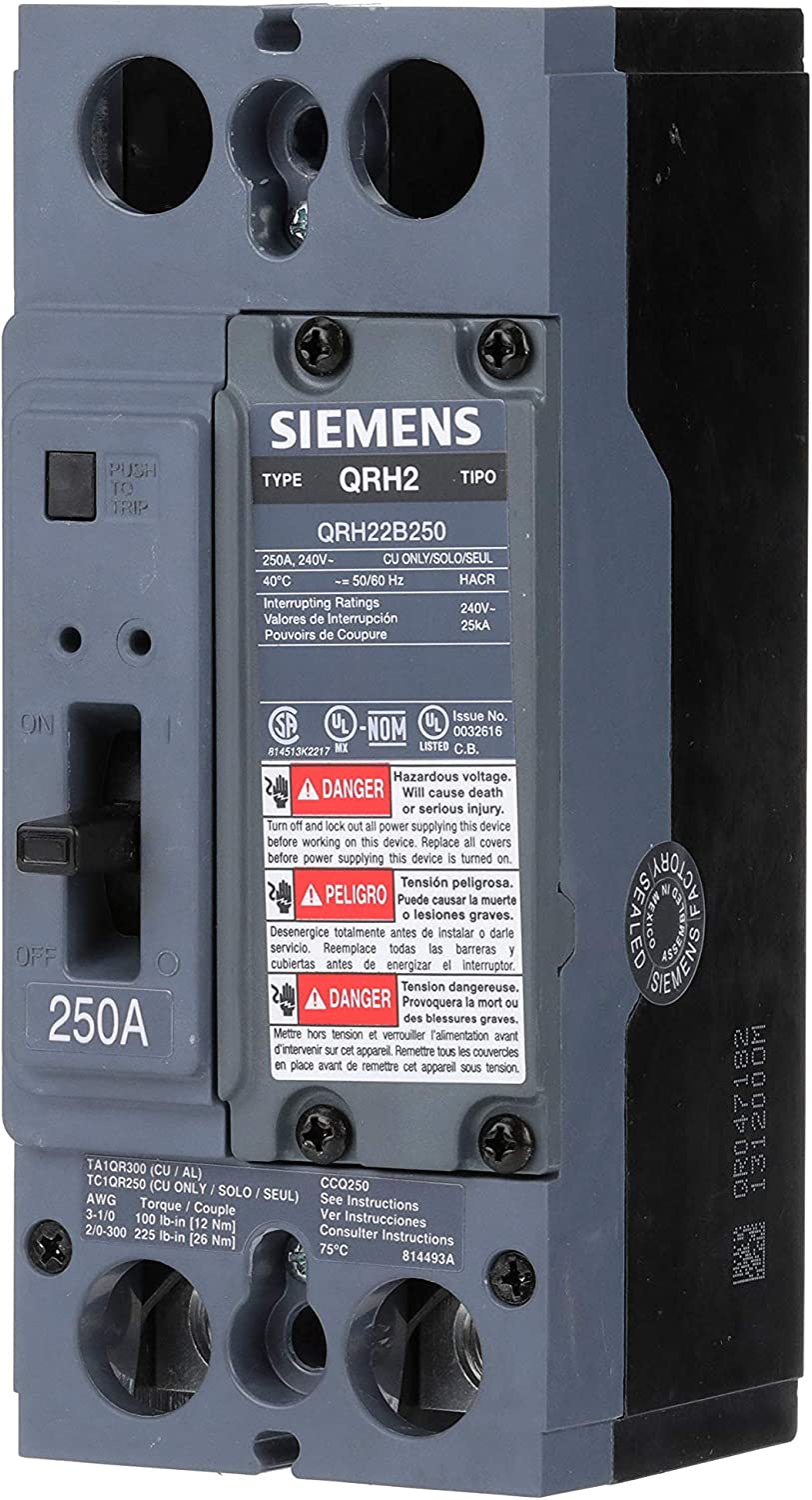 QRH22B250 - SIemens Bolt-On 250 Amp 2 Pole Circuit Breaker - Essential Electric Supply