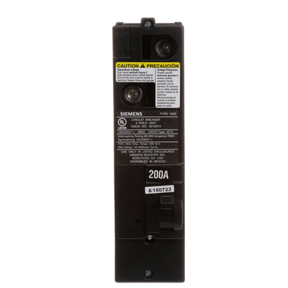 Siemens QS2200HH Circuit Breaker | 240V 200A 2 Pole 65kA@240V Plug-In Power Mod