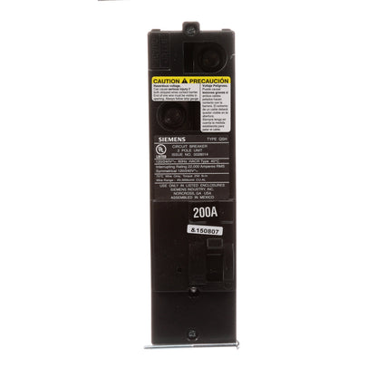 Siemens QS2200H Circuit Breaker | 240V 200A 2P 22kA@240V Plug-In Power Mod QS