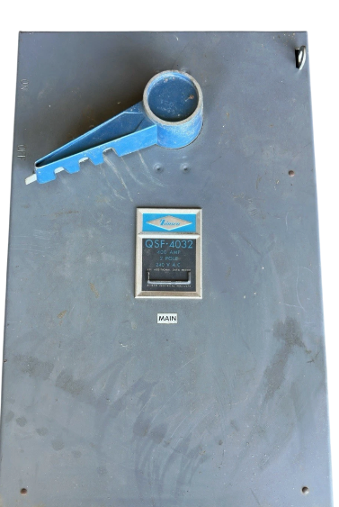 Sylvania QSF4032-MAIN-BLUE-HANDLE Panel Mount Switch | 240V 400A 1 Phase 2 Pole 200kA@480V QSF Series