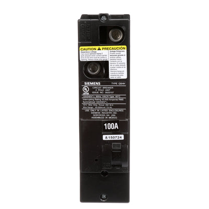 Siemens QSH2100 Circuit Breaker | 240V 100A 2P 42kA@240V Power Mod