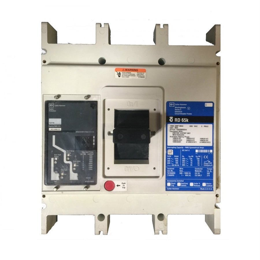 RD325T86W - Eaton Bolt-On 600V 2500A 3 pole circuit breaker 65kA@480V - Essential Electric Supply