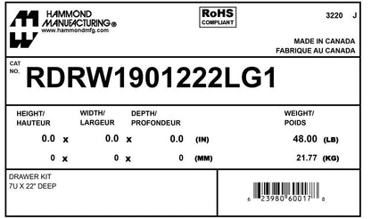 Hammond RDRW1901222LG1 Circuit Breaker Enclosure