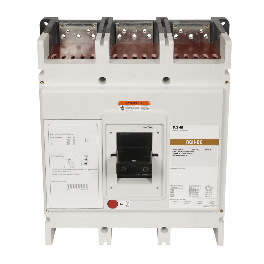 Cutler-Hammer RGHDC3250FFWE DC Breaker Circuit Protection Durable Frame