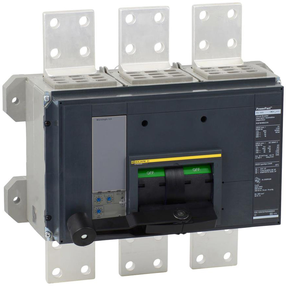 Square D RJF36200U33A Circuit Breaker | 600V 2000A 3P 65kA@480V Bolt-On Powerpact