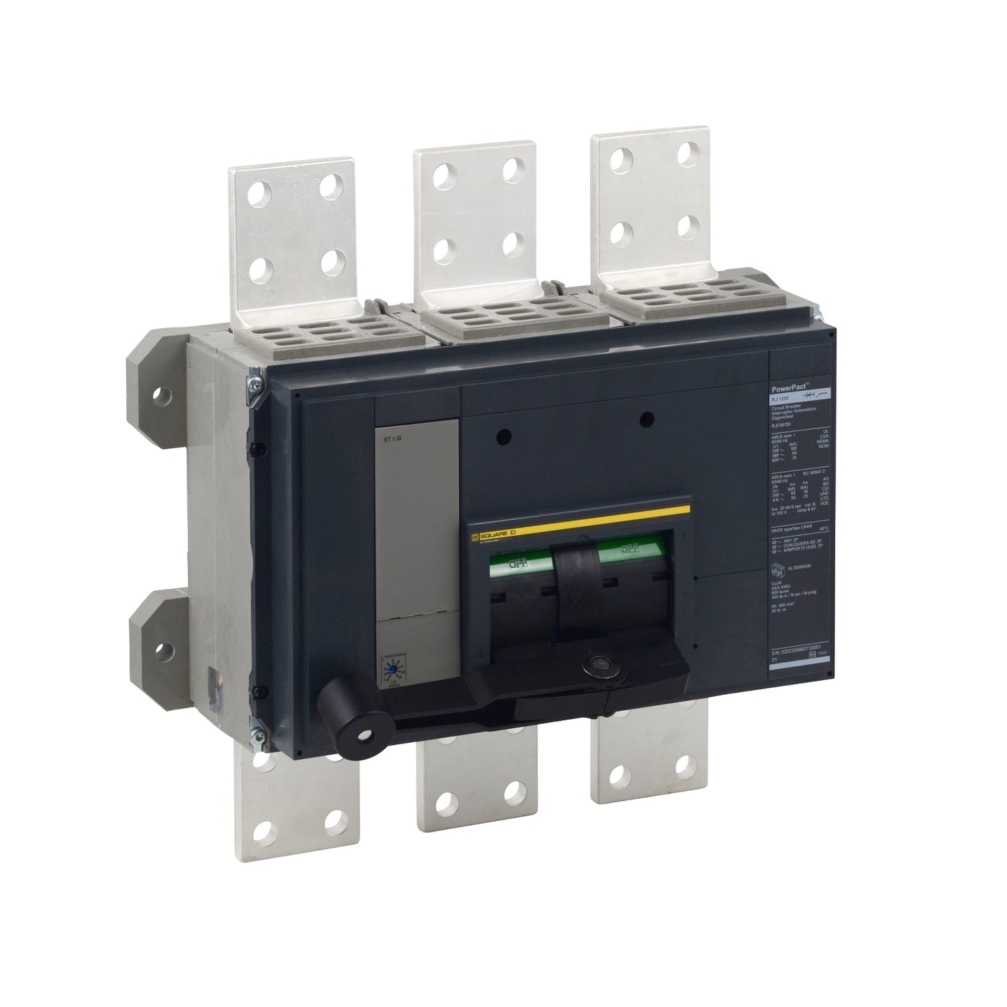 Square D RLF36200U64A Circuit Breaker | 600V 2000A 3P 100kA@480V Powerpact