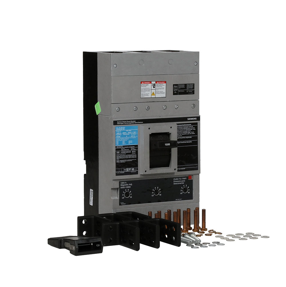Siemens RXD63B160 Molded Case Circuit Breaker | 600V 1600A 3P 50kA@480V Bolt-On Sentron Series