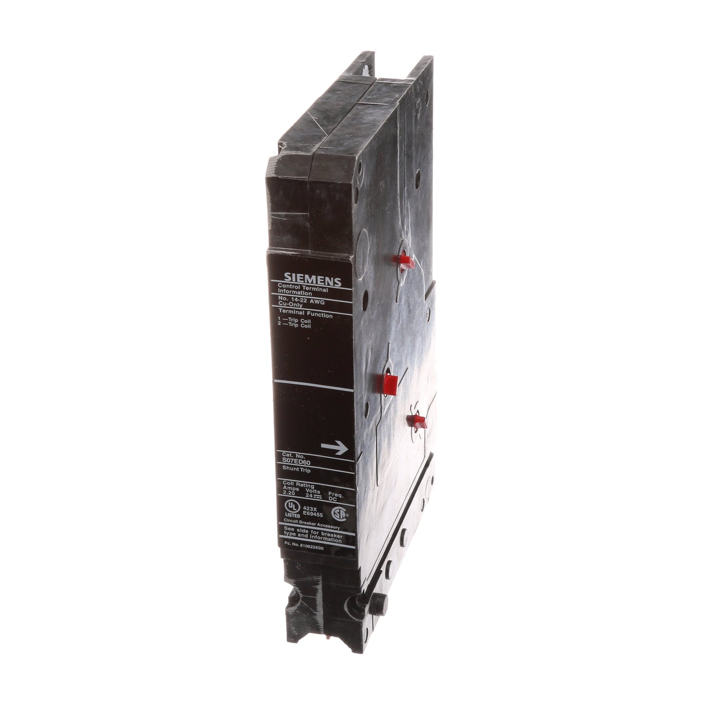 Siemens S07ED60 Circuit Breaker Shunt Trip 24V Sentron Series