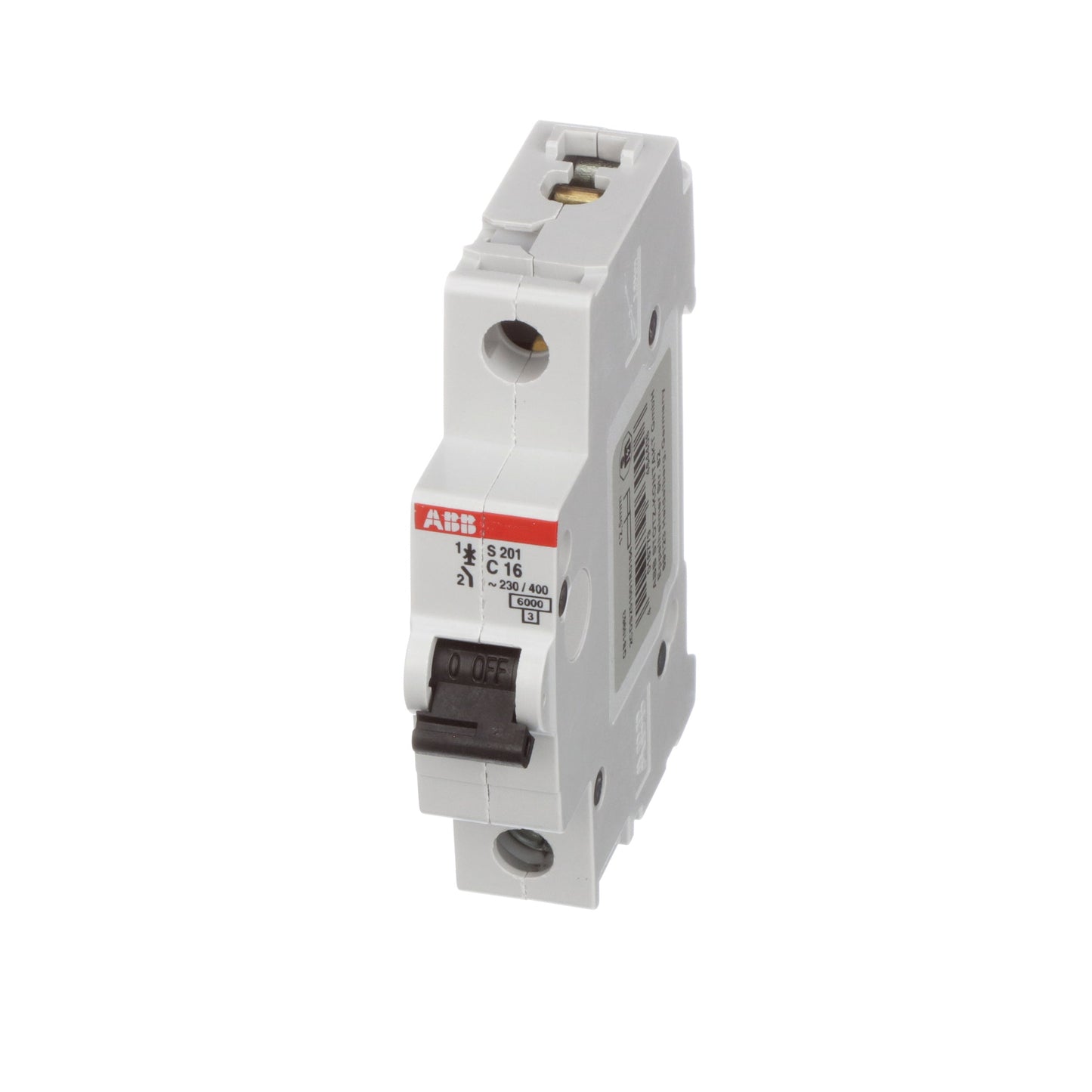 ABB S201-C16 Circuit Breaker | 277V 16A 1P 6kA@277V Feed-Thru S 200 Series