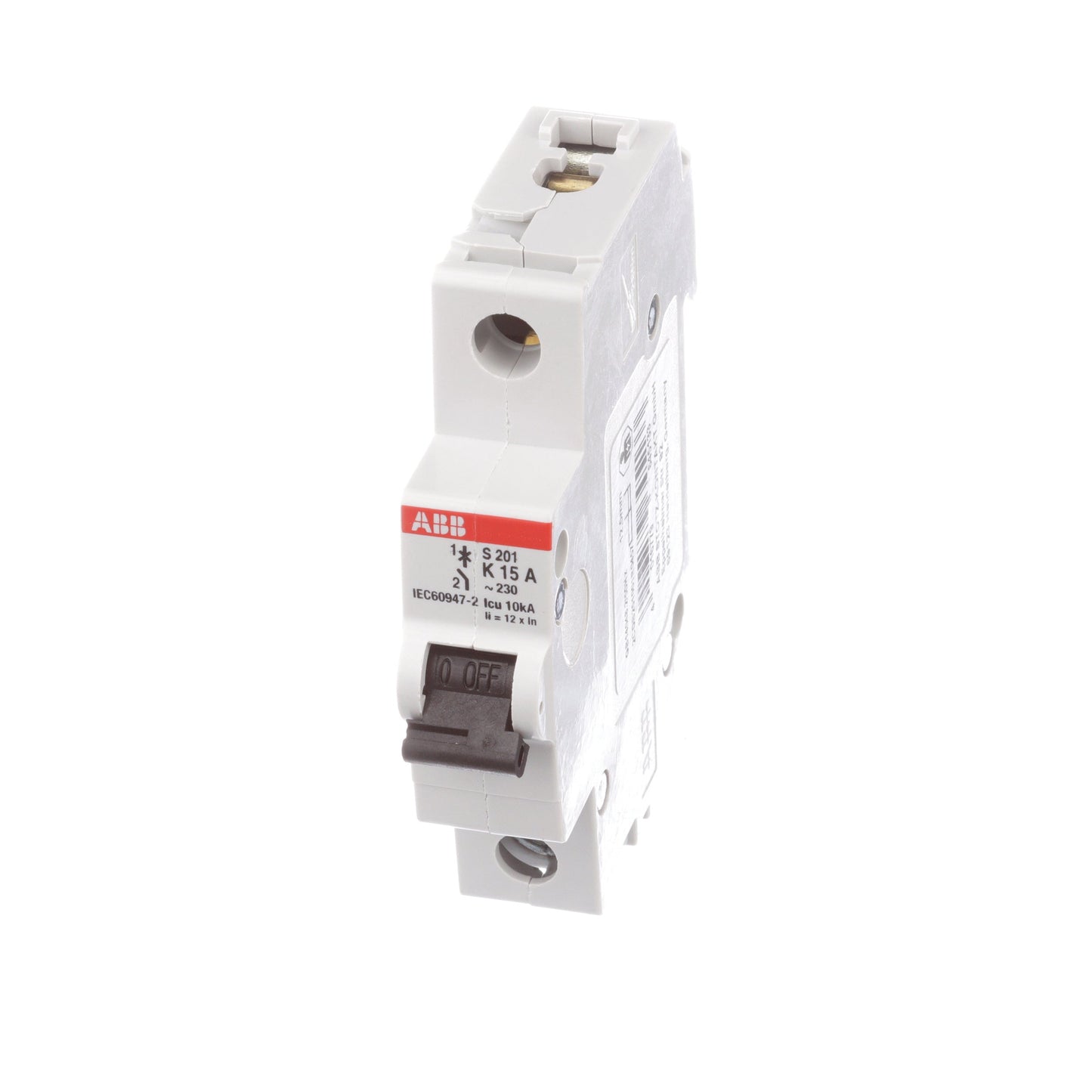 ABB S201-K15 Circuit Breaker | 277V 15A 1P 6kA@277V Feed-Thru S 200 Series