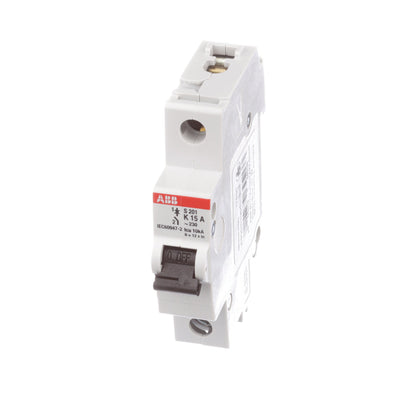 ABB S201-K15 Circuit Breaker | 277V 15A 1P 6kA@277V Feed-Thru S 200 Series