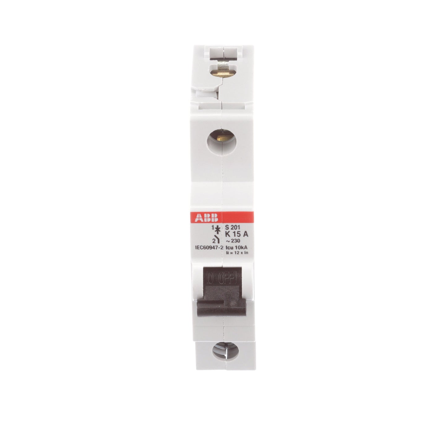ABB S201-K15 Circuit Breaker | 277V 15A 1P 6kA@277V Feed-Thru S 200 Series