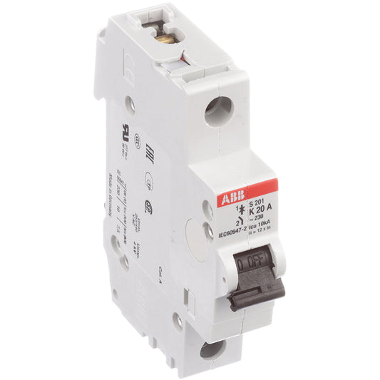 ABB S201-K20 Circuit Breaker | 277V 20A 1P 6kA@277V Feed-Thru