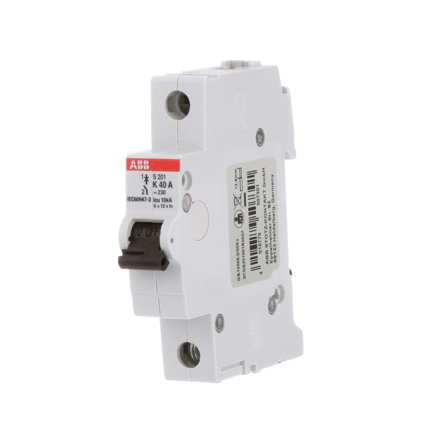ABB S201-K40 Circuit Breaker | 277V 40A 1P 6kA@277V Feed-Thru S 200 Series