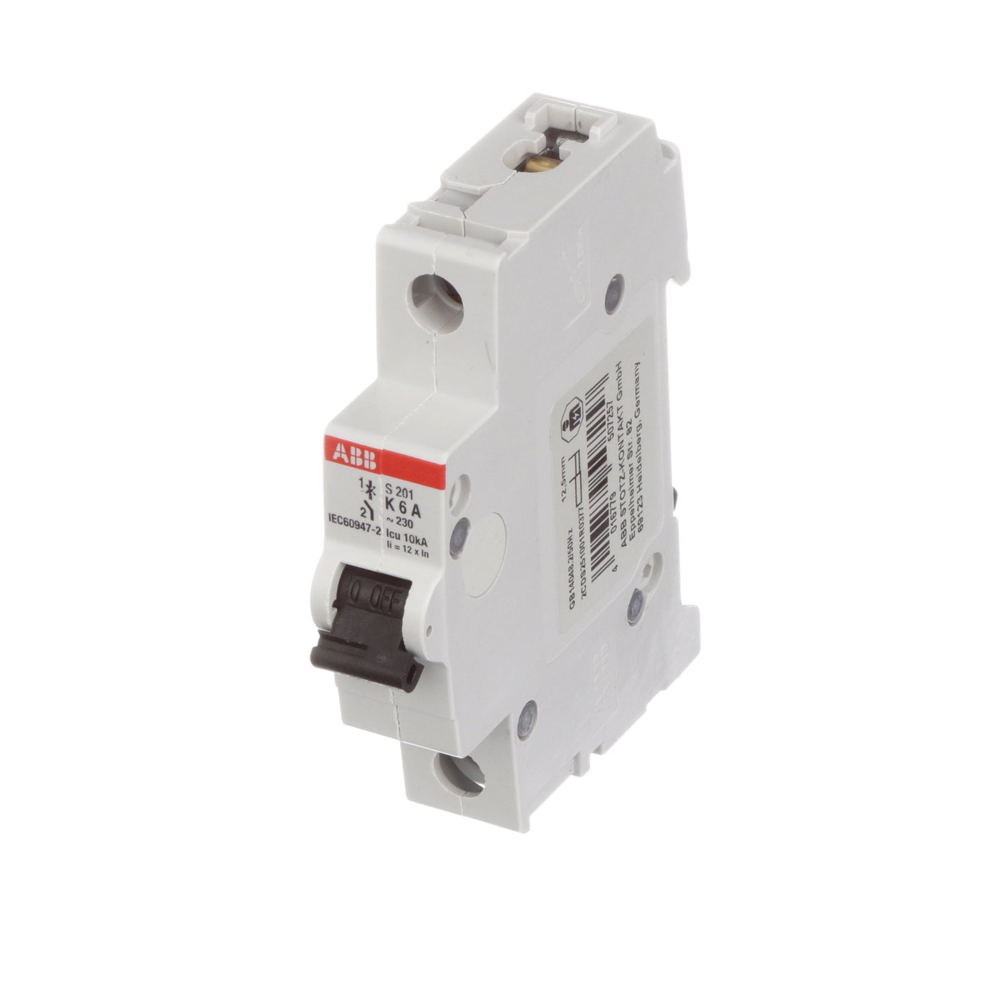 ABB S201-K6 Circuit Breaker | 277V 6A 1P 6kA@277V Feed-Thru S 200 Series