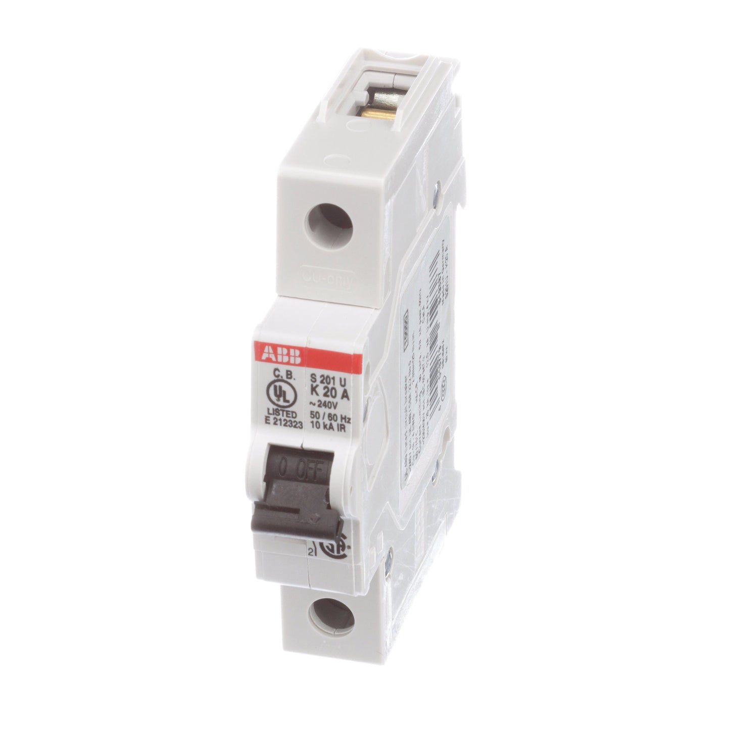 ABB S201U-K20 Circuit Breaker | 240V 20A 1P 10kA@240V Bolt-On S 200 U Series