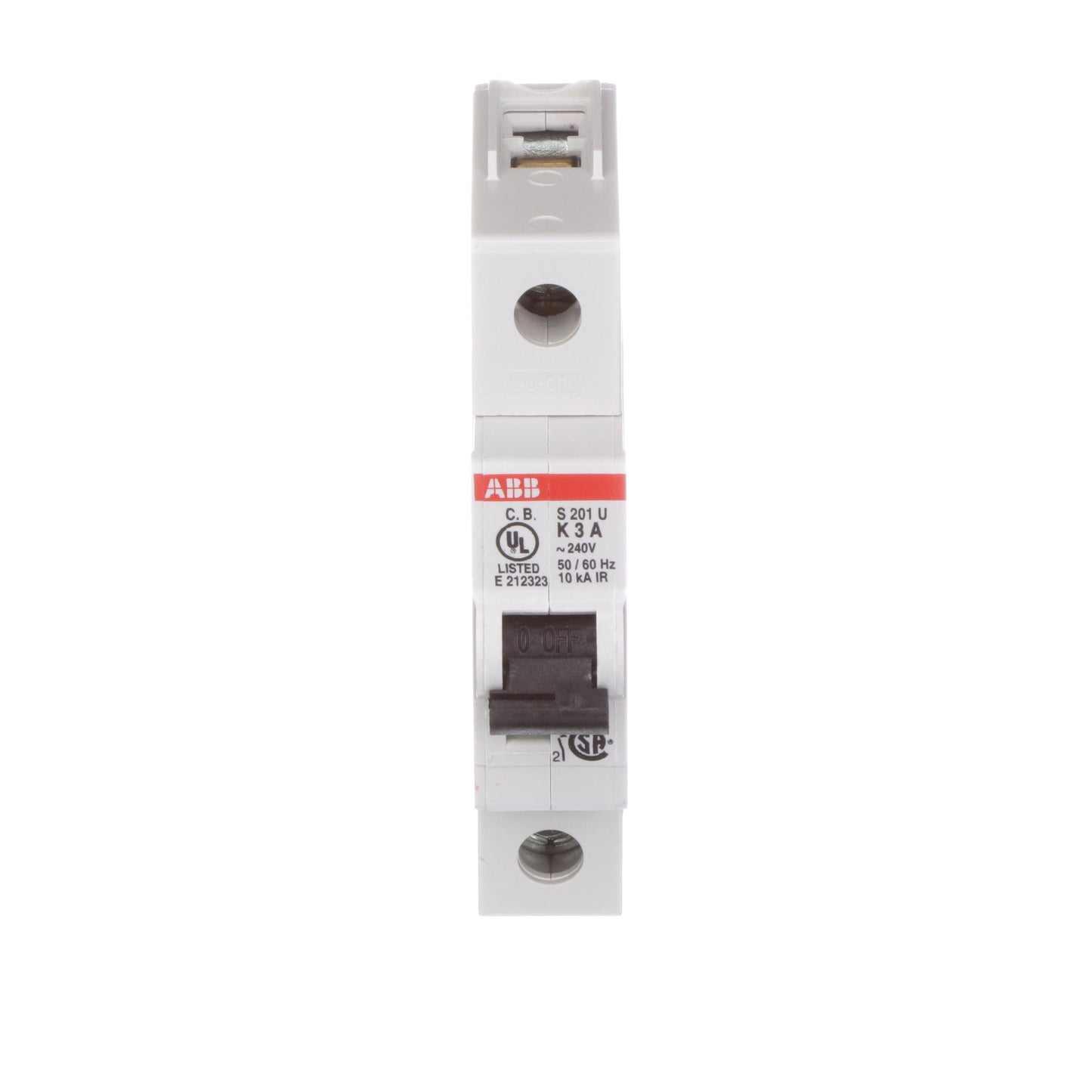 ABB S201U-K3 Circuit Breaker | 240V 3A 1P 10kA@240V Bolt-On S 200 U Series