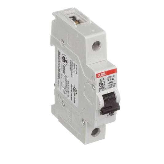 ABB S201U-K4 Circuit Breaker | 240V 4A 1P 10kA@240V Bolt-On S 200 U Series