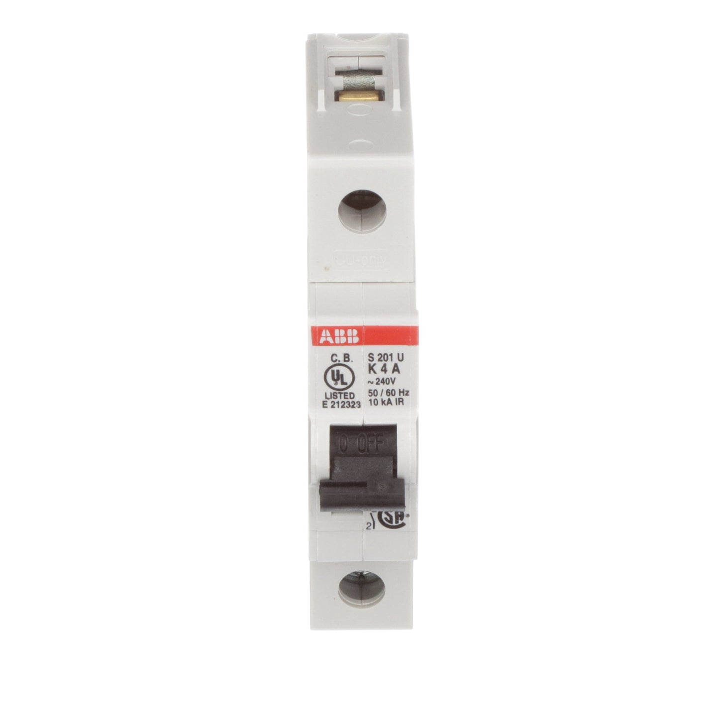 ABB S201U-K4 Circuit Breaker | 240V 4A 1P 10kA@240V Bolt-On S 200 U Series