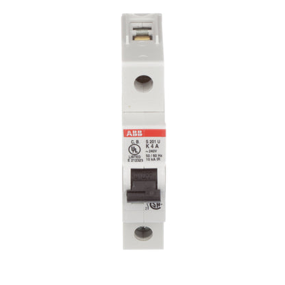 ABB S201U-K4 Circuit Breaker | 240V 4A 1P 10kA@240V Bolt-On S 200 U Series