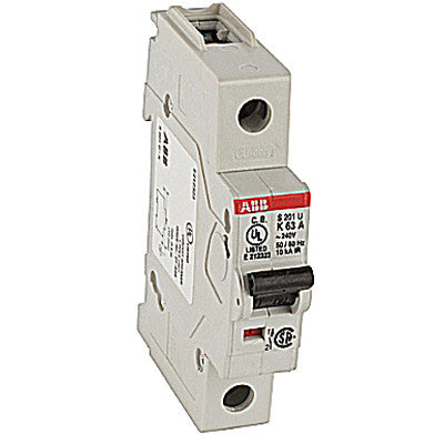 ABB S201U-K63 Circuit Breaker | 240V 63A 1P 10kA@240V Bolt-On S 200 U Series