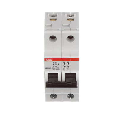 ABB S202-K20 Circuit Breaker | 480V 20A 2P 6kA@480V Feed-Thru S 200 Series