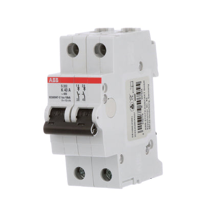 ABB S202-K40 Circuit Breaker | 480V 40A 2P 6kA@480V Feed-Thru S 200 Series