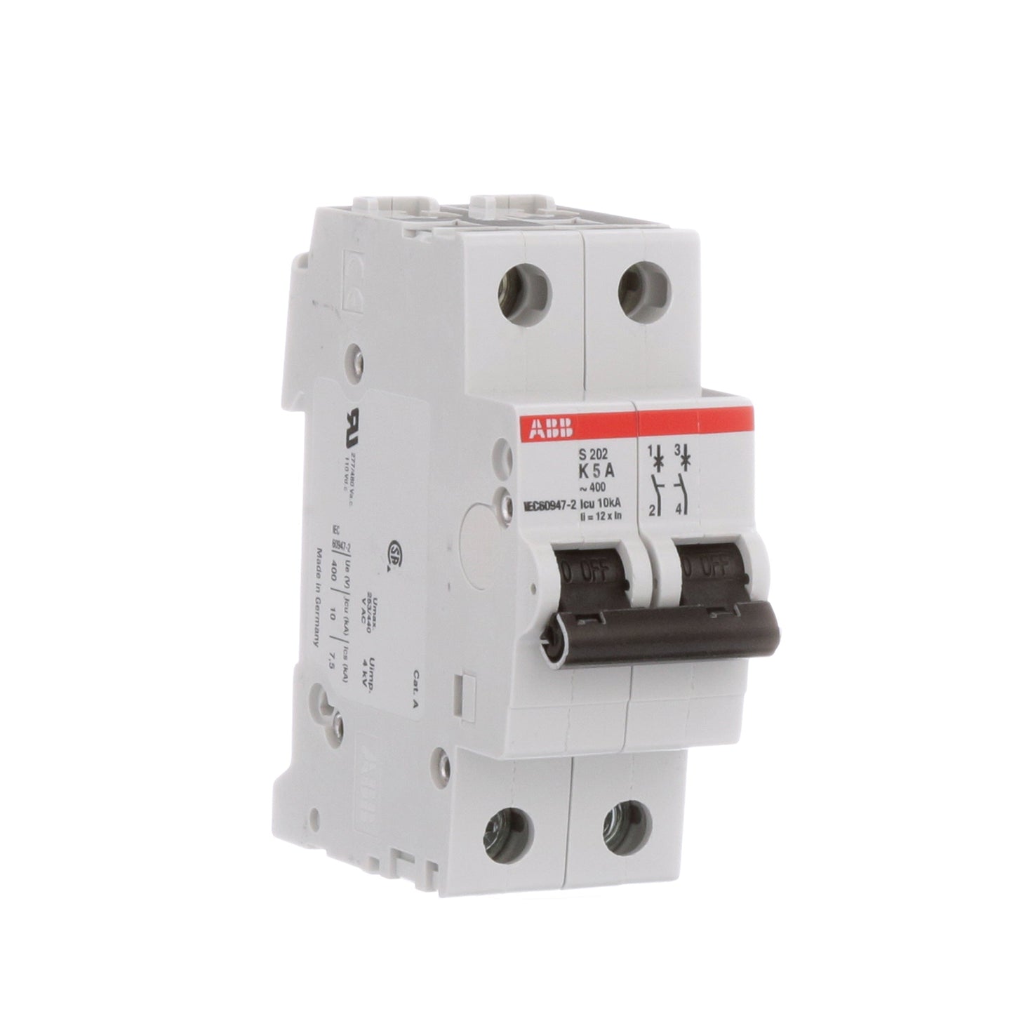 ABB S202-K5 Circuit Breaker | 480V 5A 2P 6kA@480V Feed-Thru S 200 Series