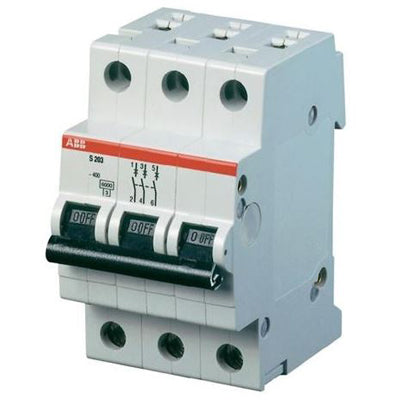 ABB S203-C2 Circuit Breaker | 480V 2A 3P 6kA@480V Feed-Thru S 200 Series