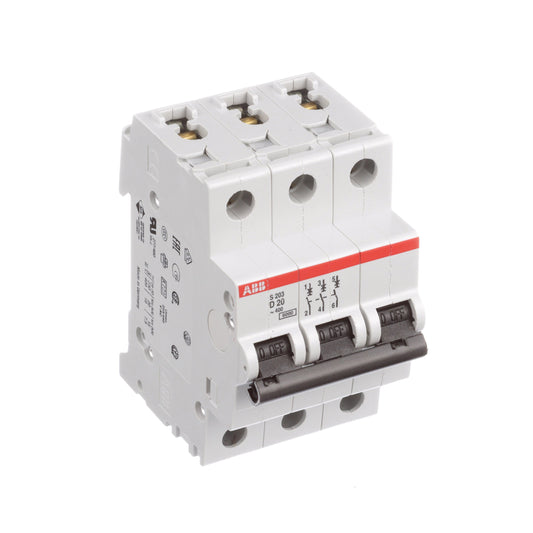 ABB S203-D20 Circuit Breaker | 480V 20A 3P 6kA@480V Feed-Thru S200