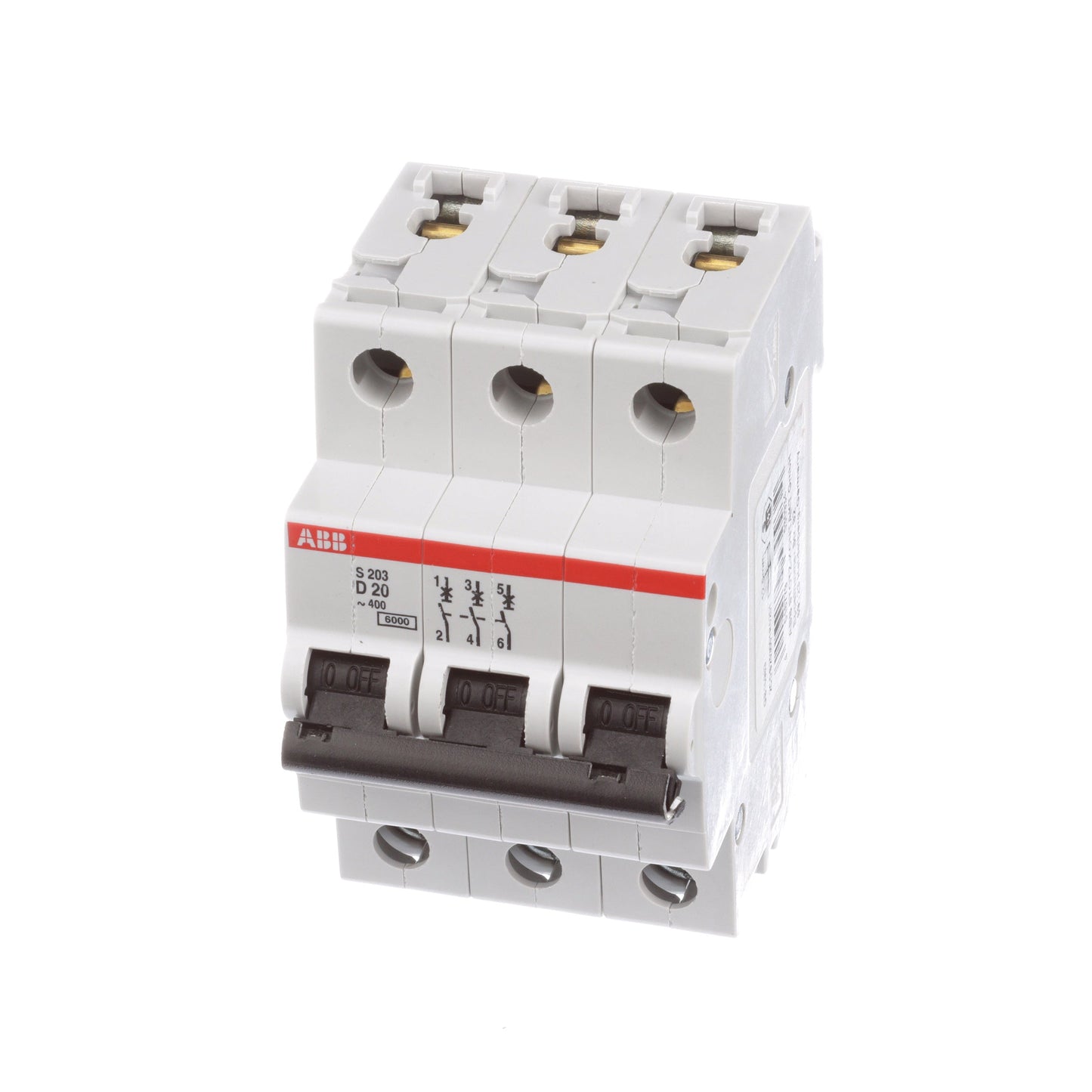 ABB S203-D20 Circuit Breaker | 480V 20A 3P 6kA@480V Feed-Thru S200