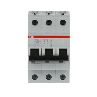 ABB S203-K20 Circuit Breaker | 480V 20A 3P 6kA@480V Feed-Thru S 200 Series