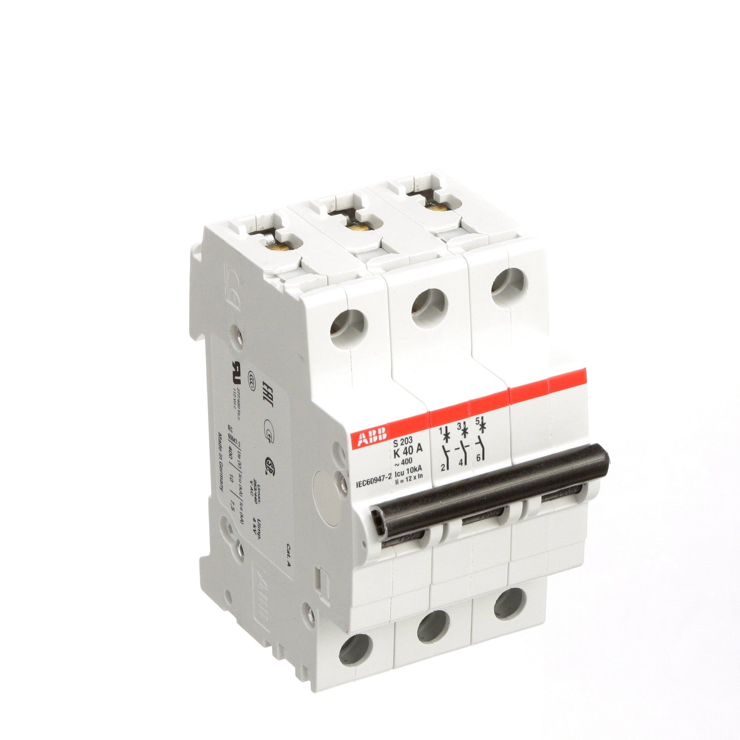 ABB S203-K40 Circuit Breaker | 480V 40A 3P 6kA@480V Feed-Thru S 200 Series