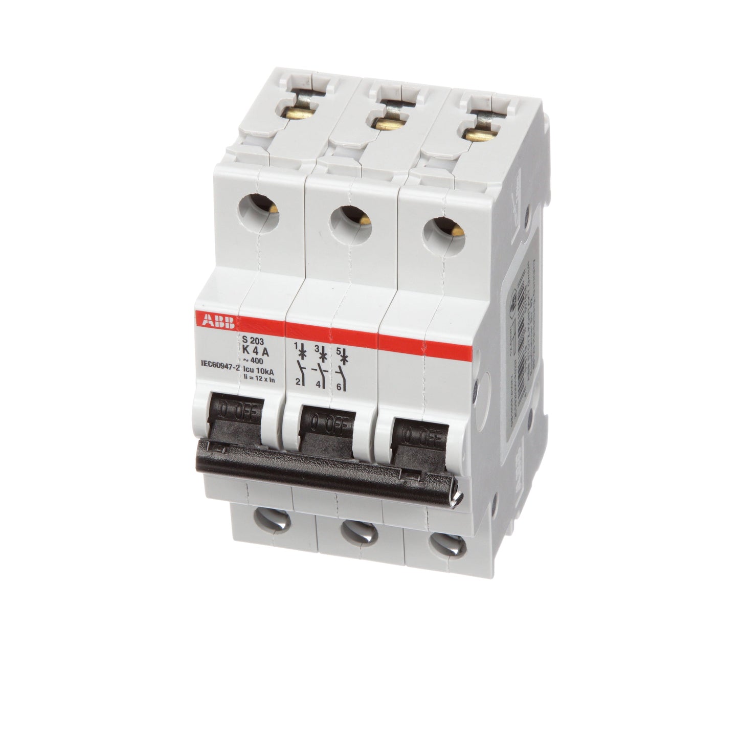 ABB S203-K4 Circuit Breaker | 480V 4A 3P 6kA@480V Feed-Thru S 200 Series