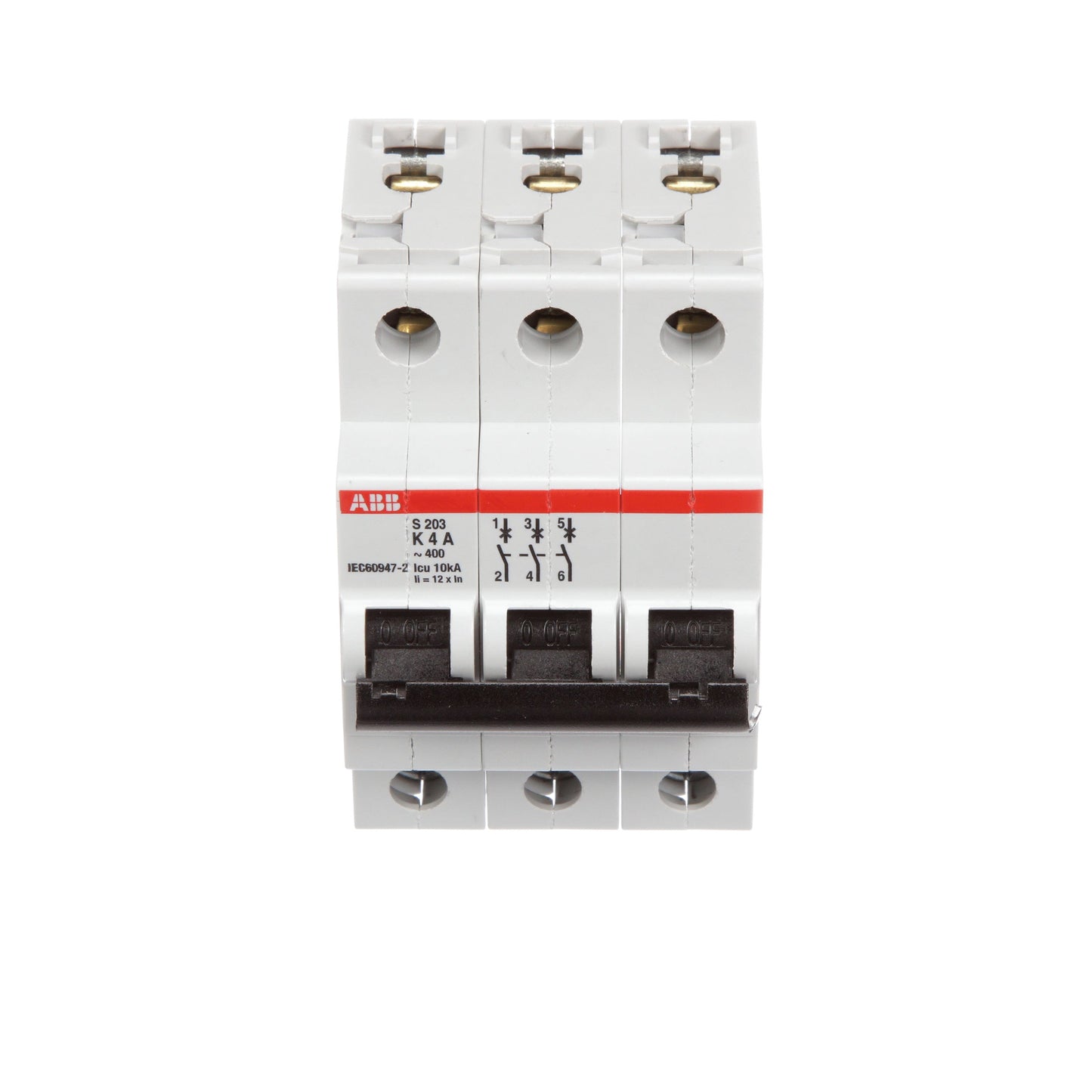 ABB S203-K4 Circuit Breaker | 480V 4A 3P 6kA@480V Feed-Thru S 200 Series