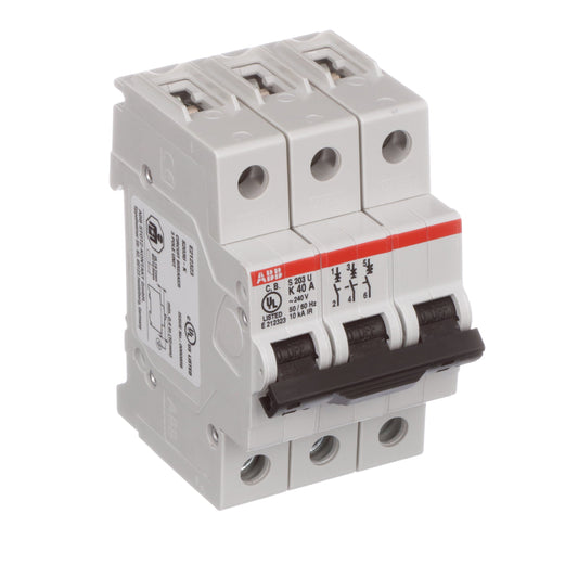 ABB S203U-K40 Circuit Breaker | 240V 40A 3P 10kA@240V Bolt-On S 200 U Series