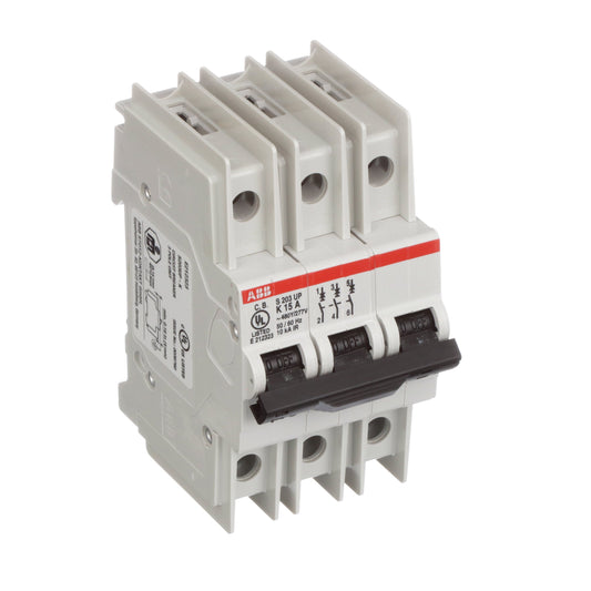ABB S203UP-K15 Circuit Breaker | 480V 15A 3P 10kA@480V Feed-Thru S 200 UP Series