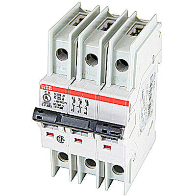 ABB S203UP-K25 Circuit Breaker | 480V 25A 3P 10kA@480V Feed-Thru S 200 UP Series