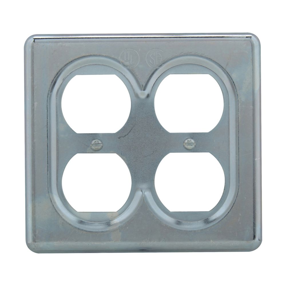 Crouse-Hinds S232 Duplex Receptacle Cover Surface Mount Sheet Steel 3-Pole Grounding Series S232